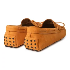 Viola Milano - Gommino Suede Loafer - Orange - Handmade in Italy - Luxury Exclusive Collection - Avvenice