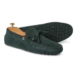 Viola Milano - Gommino Suede Loafer - Forest - Handmade in Italy - Luxury Exclusive Collection - Avvenice