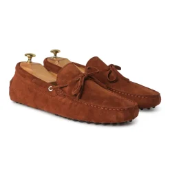 Viola Milano - Gommino Suede Loafer - Cognac - Handmade in Italy - Luxury Exclusive Collection - Avvenice