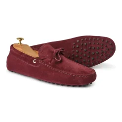 Viola Milano - Gommino Suede Loafer - Bordeaux - Handmade in Italy - Luxury Exclusive Collection - Avvenice