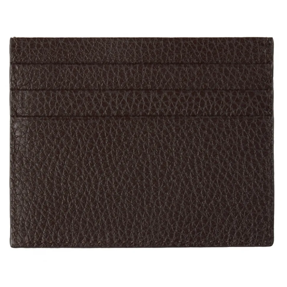 Viola Milano - Grain Leather Credit Card Holder - Brown - Handmade in Italy - Luxury Exclusive Collection - Avvenice