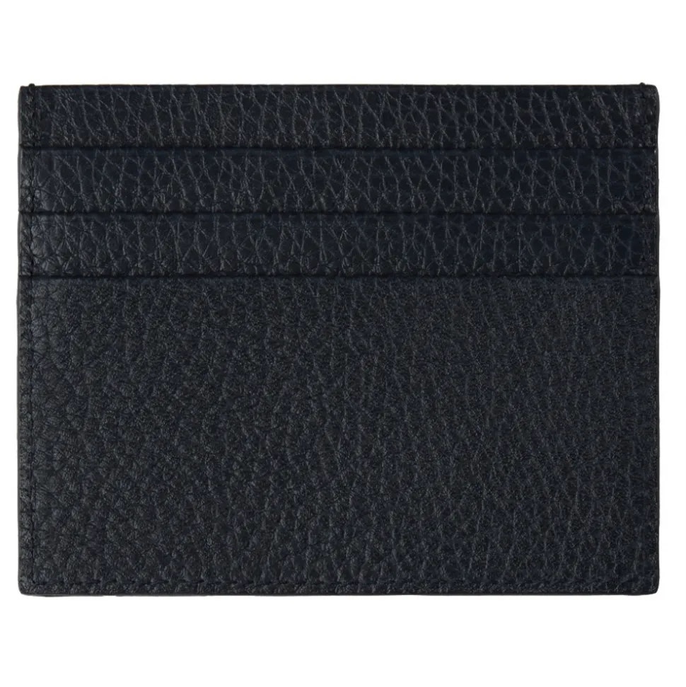Viola Milano - Grain Leather Credit Card Holder - Navy - Handmade in Italy - Luxury Exclusive Collection - Avvenice
