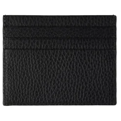 Viola Milano - Grain Leather Credit Card Holder - Black - Handmade in Italy - Luxury Exclusive Collection - Avvenice