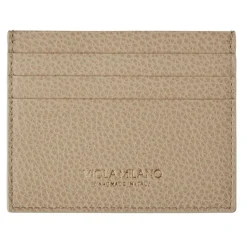 Viola Milano - Grain Leather Credit Card Holder - Sand - Handmade in Italy - Luxury Exclusive Collection - Avvenice