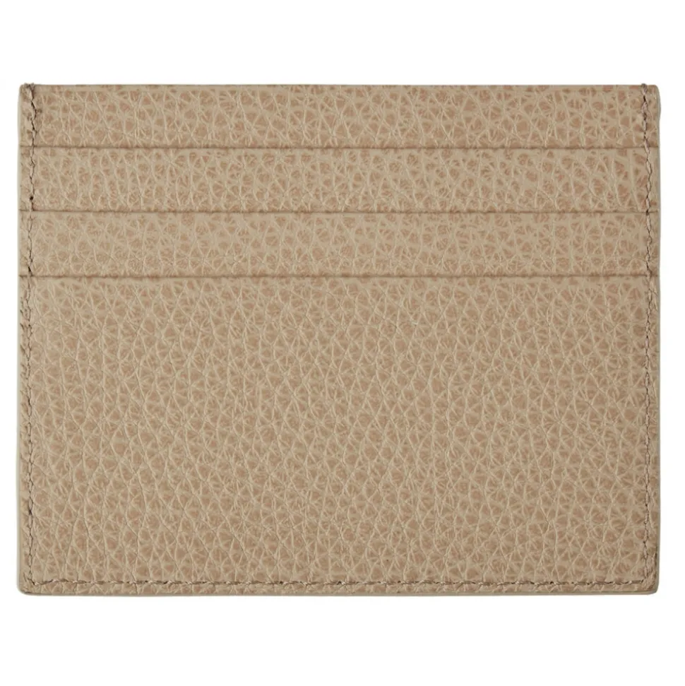 Viola Milano - Grain Leather Credit Card Holder - Sand - Handmade in Italy - Luxury Exclusive Collection - Avvenice