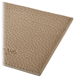 Viola Milano - Grain Leather Credit Card Holder - Sand - Handmade in Italy - Luxury Exclusive Collection - Avvenice