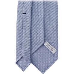 Viola Milano - Grenadine Garza Grossa Unlined Tie - Light Blue - Handmade in Italy - Luxury Exclusive Collection - Avvenice