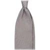 Viola Milano - Grenadine Garza Fina Unlined Tie - Silver - Handmade in Italy - Luxury Exclusive Collection - Avvenice