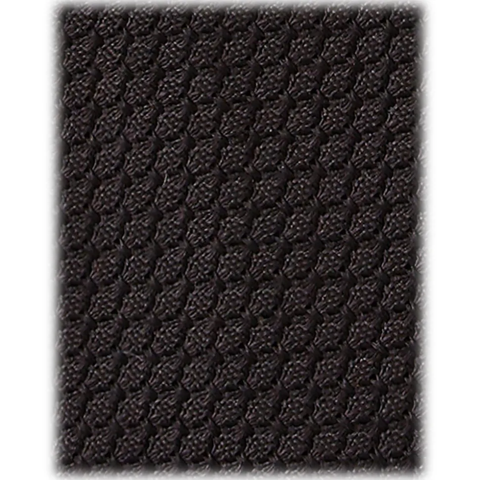 Viola Milano - Grenadine Garza Grossa Unlined Tie - Black - Handmade in Italy - Luxury Exclusive Collection - Avvenice