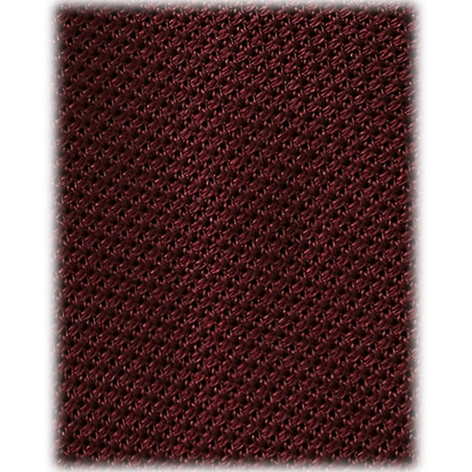 Viola Milano - Grenadine Garza Fina 7-Fold Unlined Tie - Burgundy - Handmade in Italy - Luxury Exclusive Collection - Avvenice