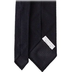 Viola Milano - Grenadine Garza Fina 7-Fold Unlined Tie - Navy - Handmade in Italy - Luxury Exclusive Collection - Avvenice