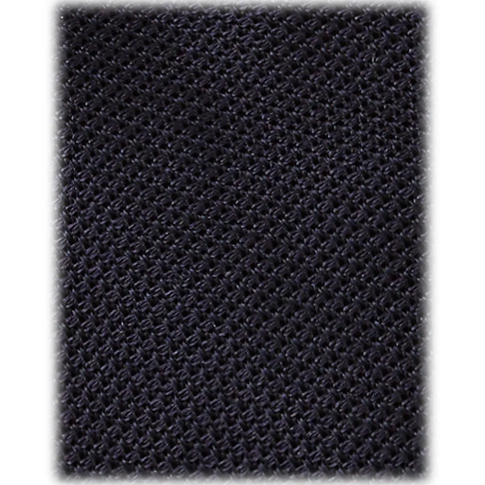 Viola Milano - Grenadine Garza Fina Unlined Tie - Navy - Handmade in Italy - Luxury Exclusive Collection - Avvenice