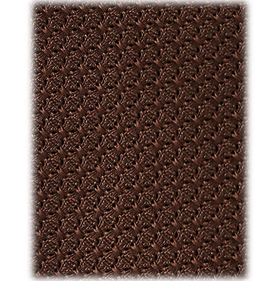 Viola Milano - Grenadine Garza Grossa Unlined Tie - Brown - Handmade in Italy - Luxury Exclusive Collection - Avvenice