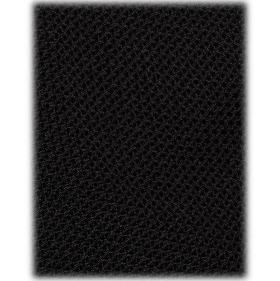 Viola Milano - Grenadine Garza Fina Unlined Tie - Black - Handmade in Italy - Luxury Exclusive Collection - Avvenice