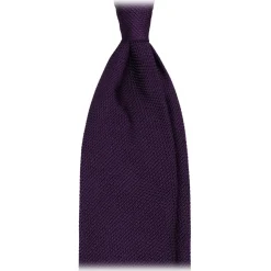 Viola Milano - Grenadine Garza Fina Unlined Tie - Purple - Handmade in Italy - Luxury Exclusive Collection - Avvenice