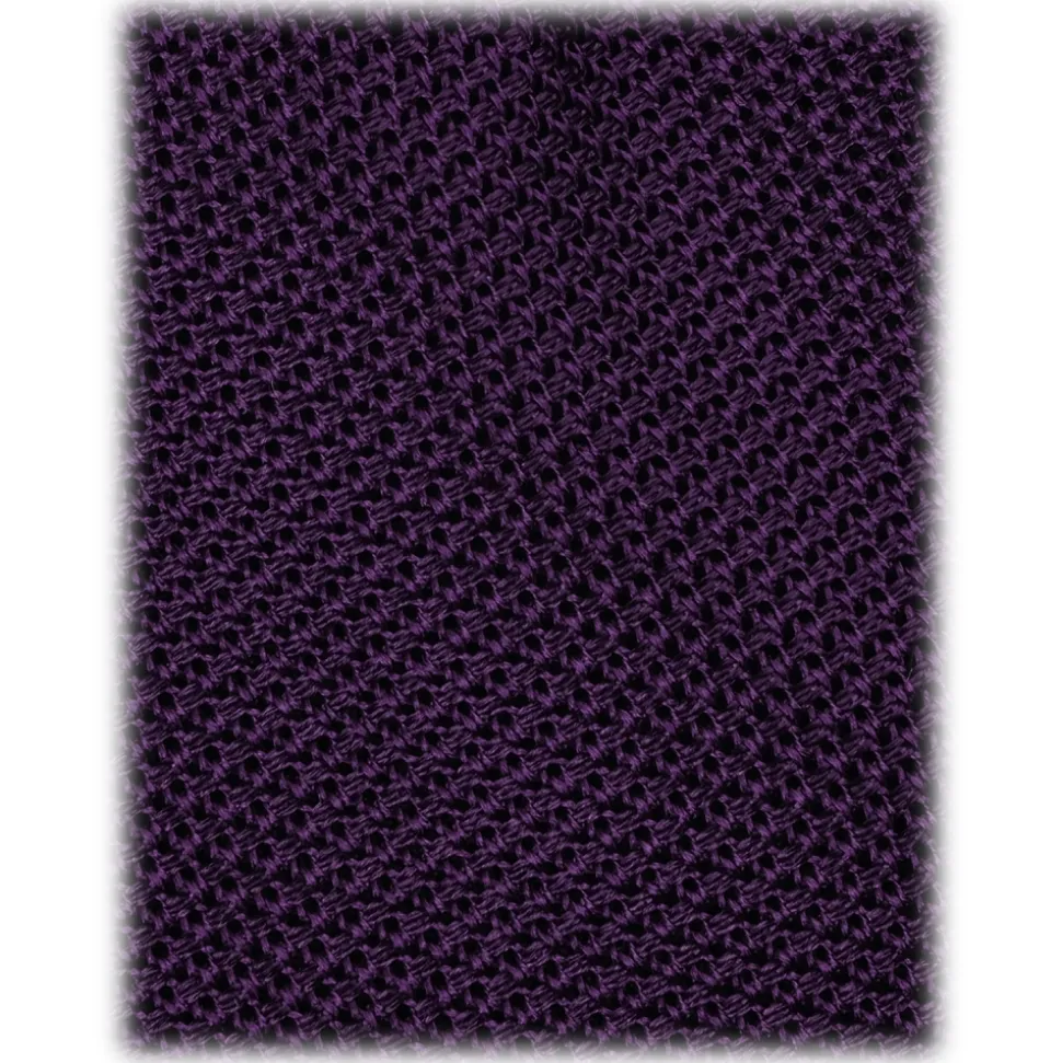 Viola Milano - Grenadine Garza Fina Unlined Tie - Purple - Handmade in Italy - Luxury Exclusive Collection - Avvenice