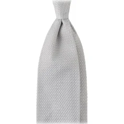 Viola Milano - Grenadine Garza Grossa Unlined Tie - Ice - Handmade in Italy - Luxury Exclusive Collection - Avvenice