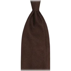 Viola Milano - Grenadine Garza Fina Unlined Tie - Brown - Handmade in Italy - Luxury Exclusive Collection - Avvenice