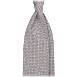 Viola Milano - Grenadine Garza Grossa Unlined Tie - Silver - Handmade in Italy - Luxury Exclusive Collection - Avvenice