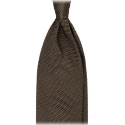Viola Milano - Grenadine Garza Fina Unlined Tie - Army Green - Handmade in Italy - Luxury Exclusive Collection - Avvenice