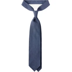 Viola Milano - Grenadine Garza Grossa Unlined Tie - Sea Blue - Handmade in Italy - Luxury Exclusive Collection - Avvenice
