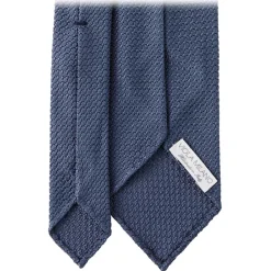 Viola Milano - Grenadine Garza Grossa Unlined Tie - Sea Blue - Handmade in Italy - Luxury Exclusive Collection - Avvenice