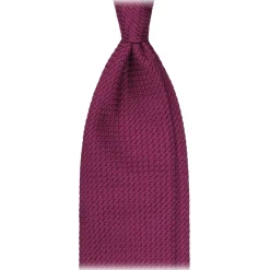 Viola Milano - Grenadine Garza Grossa Unlined Tie - Fuschia - Handmade in Italy - Luxury Exclusive Collection - Avvenice