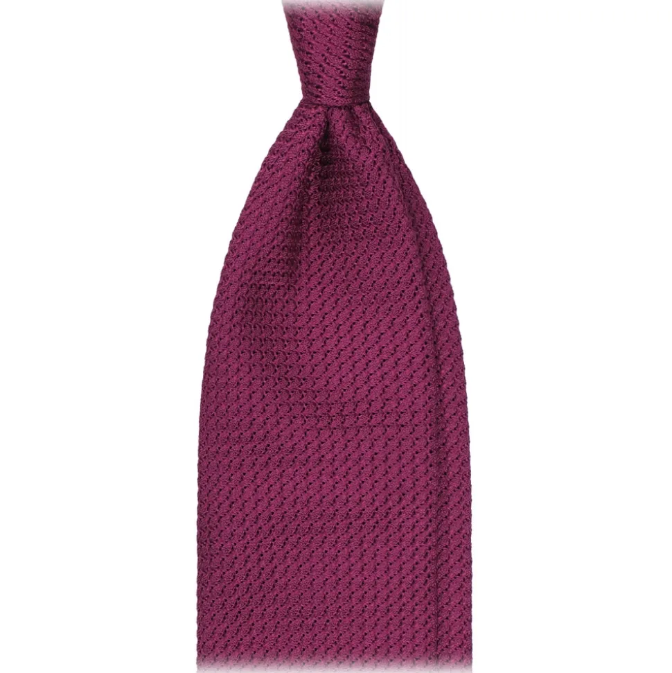 Viola Milano - Grenadine Garza Grossa Unlined Tie - Fuschia - Handmade in Italy - Luxury Exclusive Collection - Avvenice