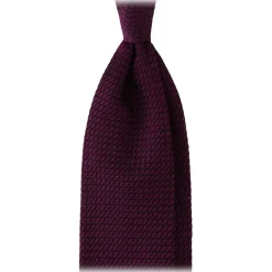 Viola Milano - Grenadine Garza Grossa Unlined Tie - Purple Mix - Handmade in Italy - Luxury Exclusive Collection - Avvenice