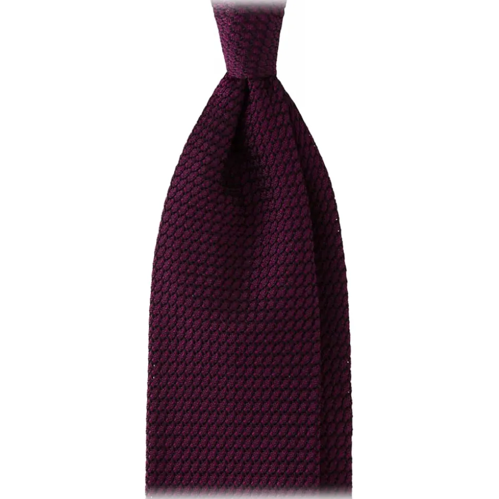 Viola Milano - Grenadine Garza Grossa Unlined Tie - Purple Mix - Handmade in Italy - Luxury Exclusive Collection - Avvenice