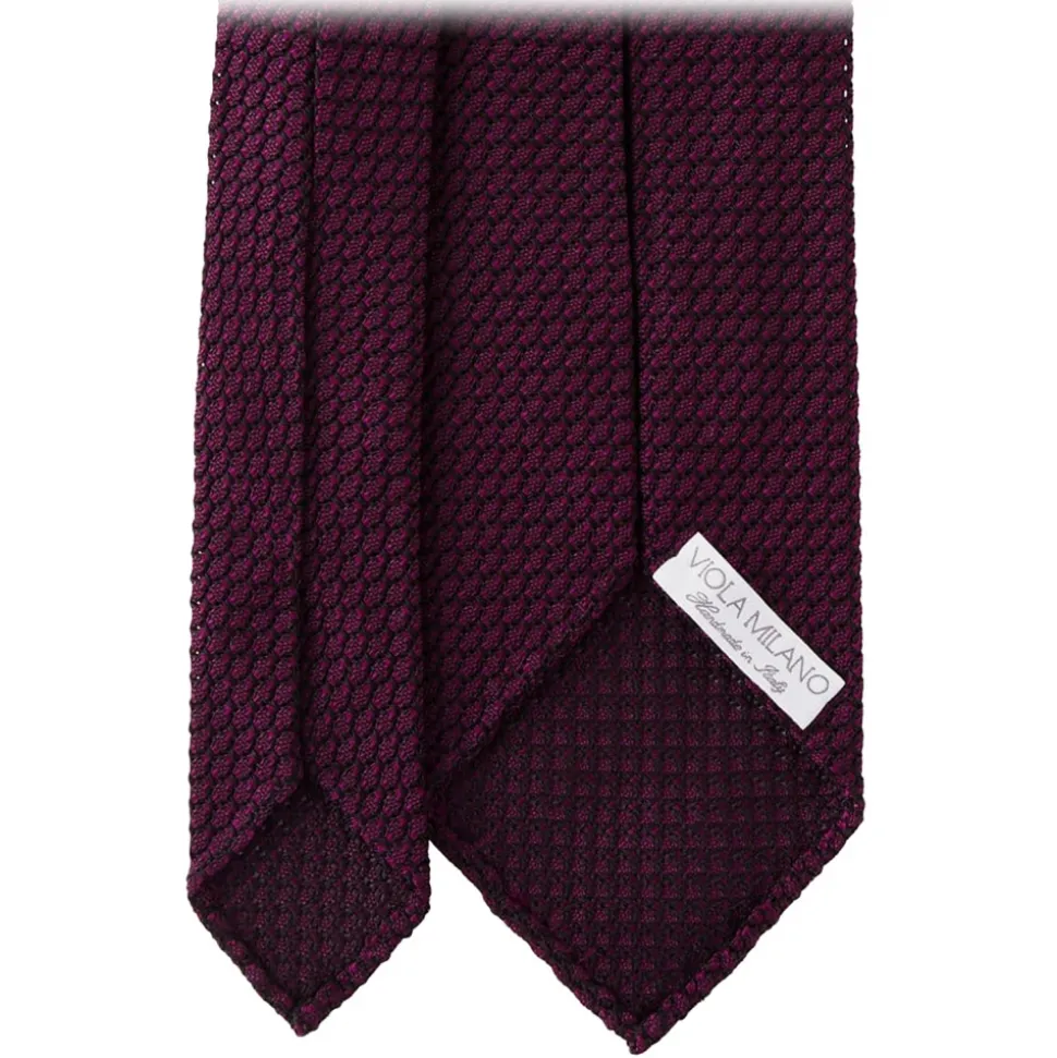 Viola Milano - Grenadine Garza Grossa Unlined Tie - Purple Mix - Handmade in Italy - Luxury Exclusive Collection - Avvenice
