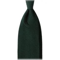 Viola Milano - Grenadine Garza Grossa Unlined Tie - Forest - Handmade in Italy - Luxury Exclusive Collection - Avvenice