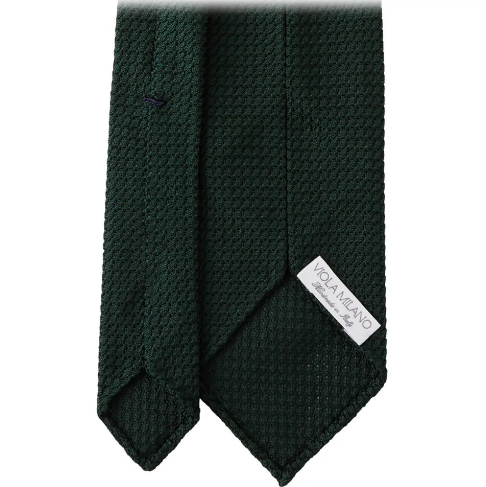 Viola Milano - Grenadine Garza Grossa Unlined Tie - Forest - Handmade in Italy - Luxury Exclusive Collection - Avvenice