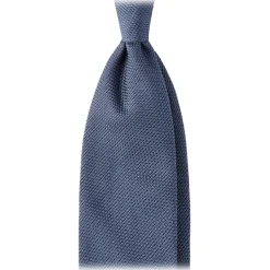 Viola Milano - Grenadine Garza Fina Unlined Tie - Sea - Handmade in Italy - Luxury Exclusive Collection - Avvenice