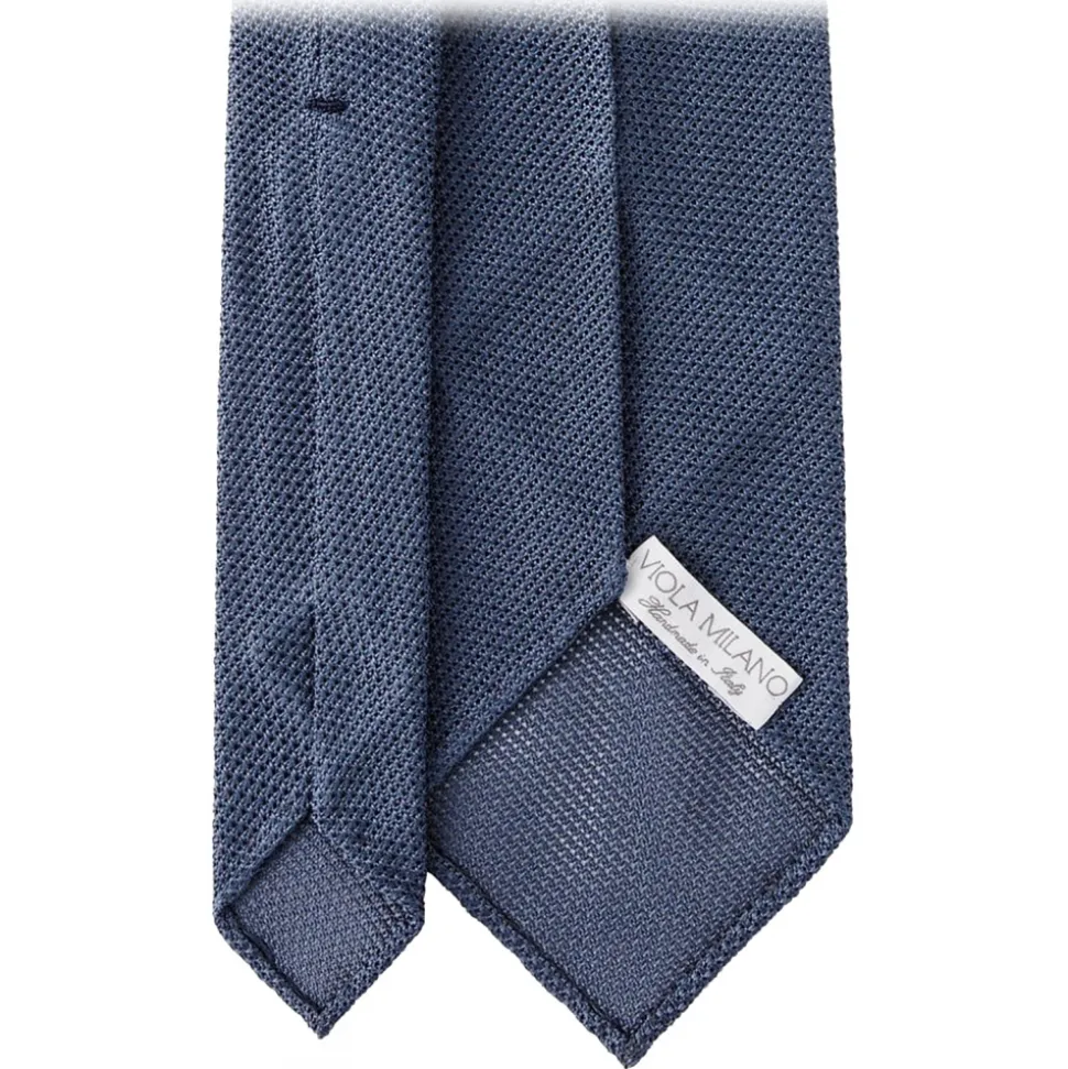 Viola Milano - Grenadine Garza Fina Unlined Tie - Sea - Handmade in Italy - Luxury Exclusive Collection - Avvenice