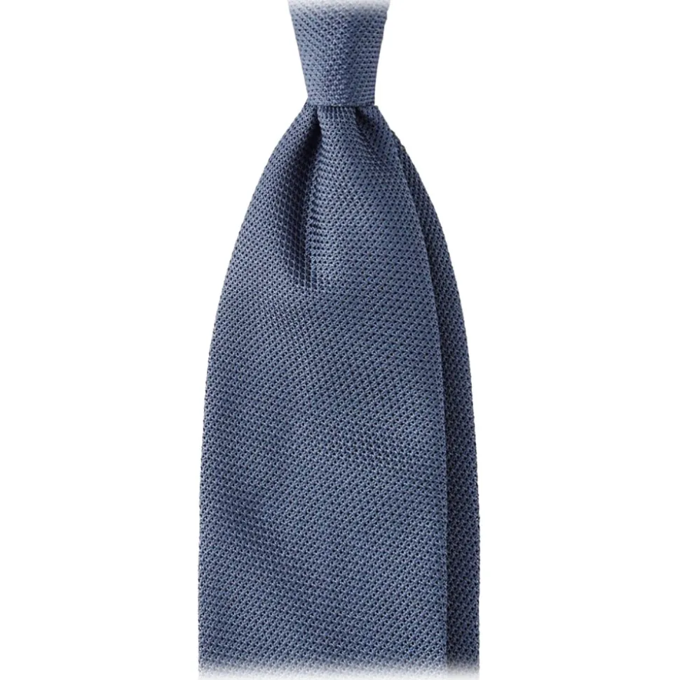Viola Milano - Grenadine Garza Fina 7-Fold Unlined Tie - Sea - Handmade in Italy - Luxury Exclusive Collection - Avvenice