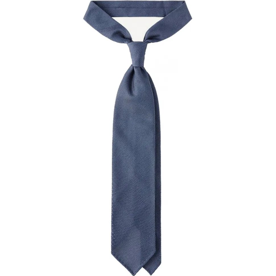 Viola Milano - Grenadine Garza Fina 7-Fold Unlined Tie - Sea - Handmade in Italy - Luxury Exclusive Collection - Avvenice