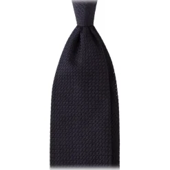 Viola Milano - Grenadine Garza Grossa Unlined Tie - Navy - Handmade in Italy - Luxury Exclusive Collection - Avvenice