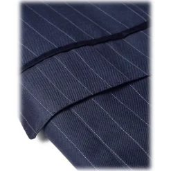 Viola Milano - Half-lined Loro Piana Double Breasted Suit - Navy Chalk Stripe - Handmade in Italy - Luxury Exclusive Collection - Avvenice