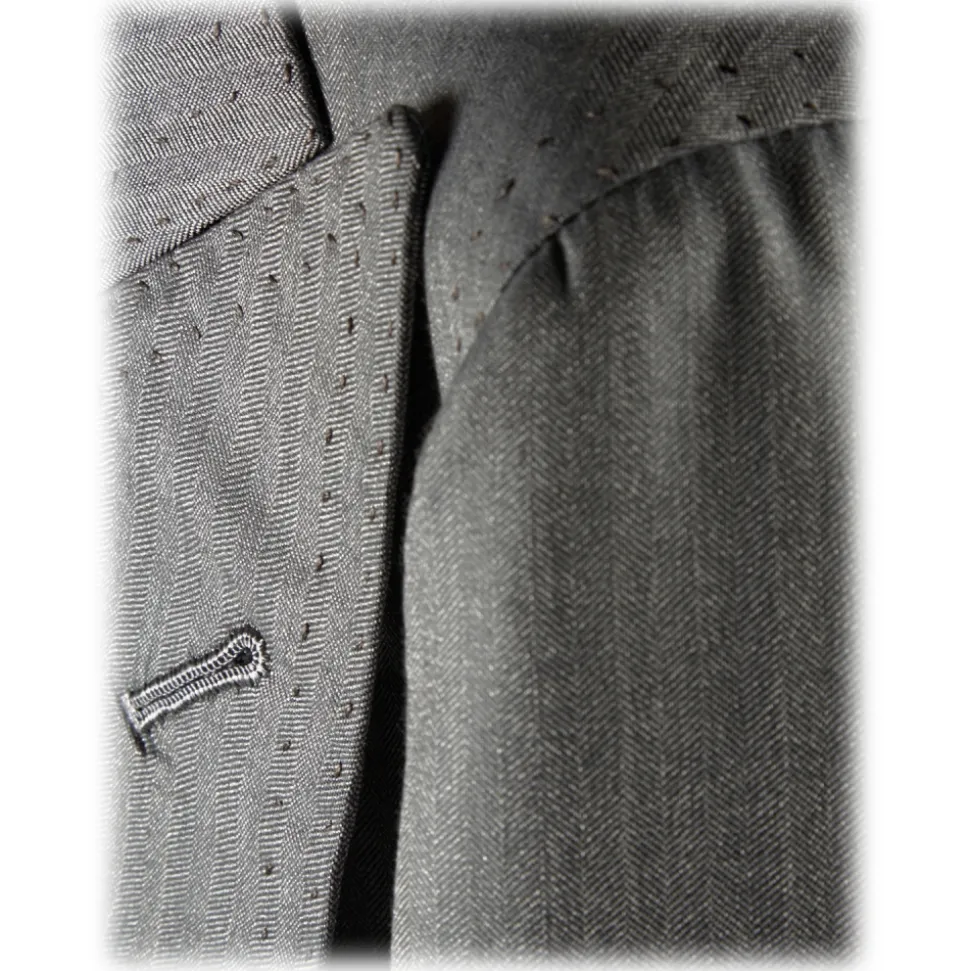 Viola Milano - Half-lined Loro Piana Double Breasted Suit - Sea Solaro - Handmade in Italy - Luxury Exclusive Collection - Avvenice