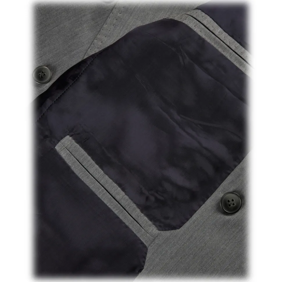 Viola Milano - Half-lined Loro Piana Double Breasted Suit - Sea Solaro - Handmade in Italy - Luxury Exclusive Collection - Avvenice