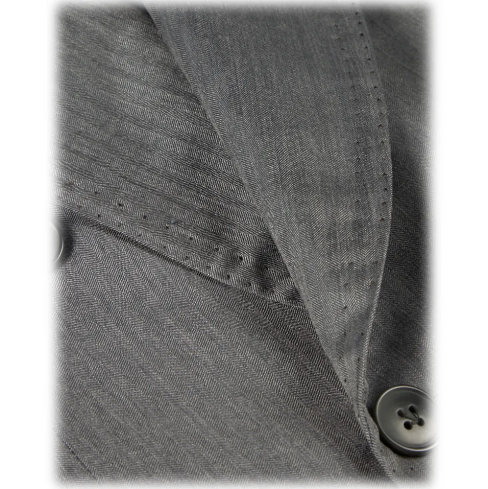 Viola Milano - Half-lined Loro Piana Double Breasted Suit - Sea Solaro - Handmade in Italy - Luxury Exclusive Collection - Avvenice