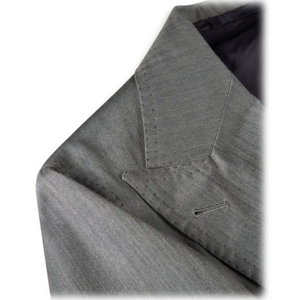 Viola Milano - Half-lined Loro Piana Double Breasted Suit - Sea Solaro - Handmade in Italy - Luxury Exclusive Collection - Avvenice