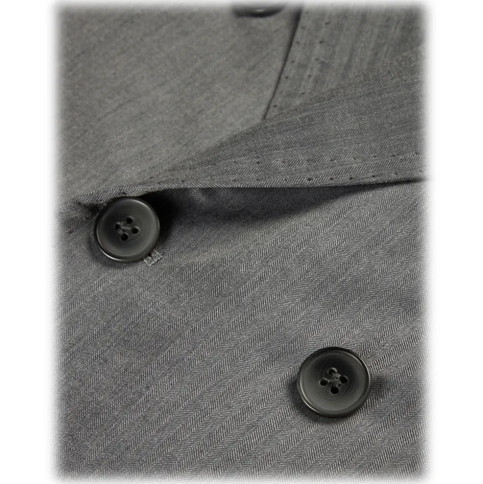Viola Milano - Half-lined Loro Piana Double Breasted Suit - Sea Solaro - Handmade in Italy - Luxury Exclusive Collection - Avvenice