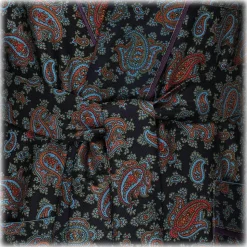 Viola Milano - Handprinted Silk Dressing Gown - Paisley Pattern - Handmade in Italy - Luxury Exclusive Collection - Avvenice