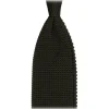 Viola Milano - Knitted Limited Label V-End Silk Tie - Army Green - Handmade in Italy - Luxury Exclusive Collection - Avvenice