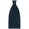 Viola Milano - Knitted Limited Label V-End Silk Tie - Cobalt Green - Handmade in Italy - Luxury Exclusive Collection - Avvenice