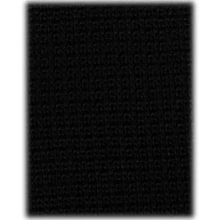 Viola Milano - Knitted Limited Label V-End Silk Tie - Black - Handmade in Italy - Luxury Exclusive Collection - Avvenice