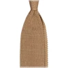 Viola Milano - Knitted Limited Label V-End Silk Tie - Mustard - Handmade in Italy - Luxury Exclusive Collection - Avvenice