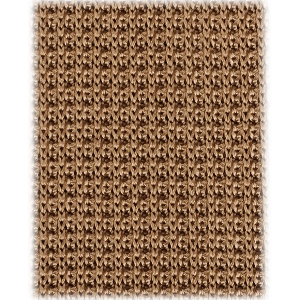 Viola Milano - Knitted Limited Label V-End Silk Tie - Mustard - Handmade in Italy - Luxury Exclusive Collection - Avvenice